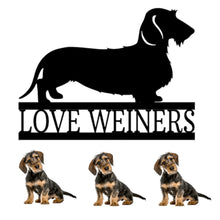 Load image into Gallery viewer, Personalized Dachshund Monogram - Steel Sign. Multi colors & sizes available. Short, long hair, wire hair versions!