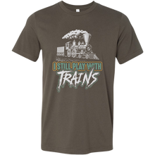 Load image into Gallery viewer, I Still Play With Trains, Unisex Men's T-Shirt, Multiple Colors, Extended Sizes, Free Shipping