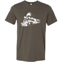 Load image into Gallery viewer, Distressed Steam Train Mens T-Shirt, Multiple Colors, Extended Sizes, Shipping Included