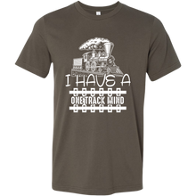 Load image into Gallery viewer, One Track Mind (Trains) - Unisex Mens T-Shirt, Multiple Bold Colors, Extended Sizes, Shipping Included