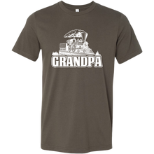 Load image into Gallery viewer, Grandpa Train Lover Mens T-Shirt, Multiple Colors, Extended Sizes, Shipping Included
