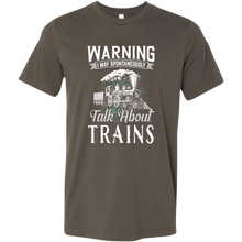 Load image into Gallery viewer, May Spontaneously Talk About Trains - Unisex Men's T-Shirt, Multiple Colors, Extended Sizes, Shipping Included
