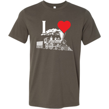 Load image into Gallery viewer, I Heart Trains Mens T Shirt, Multiple Colors, Extended Sizes, Shipping Included