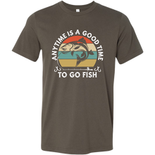 Load image into Gallery viewer, Anytime is a Good Time to Go Fish - Unisex T-Shirt, Extended Sizes, Shipping Included