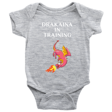 Load image into Gallery viewer, Dragon Drakaina in Training Baby Bodysuit Creeper Romper One-Piece, Shipping Included