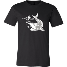 Load image into Gallery viewer, Biting Fish Graphic on Men's Unisex T-Shirt, Multi Colors, Extended Sizes, Shipping Included