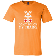 Load image into Gallery viewer, Don't Touch My Trains Mens Unisex T-Shirt, Multiple Colors, Extended Sizes, Shipping Included