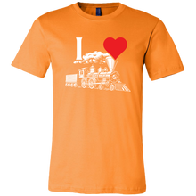 Load image into Gallery viewer, I Heart Trains Mens T Shirt, Multiple Colors, Extended Sizes, Shipping Included