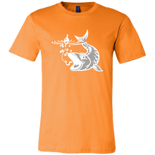 Load image into Gallery viewer, Biting Fish Graphic on Men's Unisex T-Shirt, Multi Colors, Extended Sizes, Shipping Included
