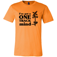 Load image into Gallery viewer, One Track Mind (Trains) - Unisex/Mens T-Shirt, Multiple Colors, Extended Sizes, Shipping Included