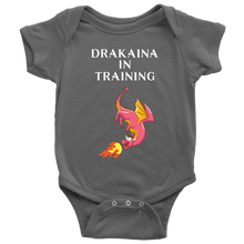 Load image into Gallery viewer, Dragon Drakaina in Training Baby Bodysuit Creeper Romper One-Piece, Shipping Included