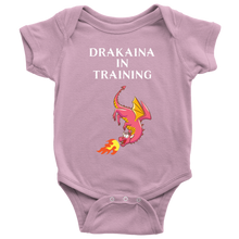 Load image into Gallery viewer, Dragon Drakaina in Training Baby Bodysuit Creeper Romper One-Piece, Shipping Included