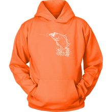 Load image into Gallery viewer, Jumping Bass on Line, Unisex Hoodie, Extended Sizes, Multi Colors, Shipping Included
