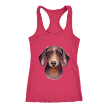 Load image into Gallery viewer, Dachshund Watercolor Ladies Racerback Tank Multi Colors Free Shipping