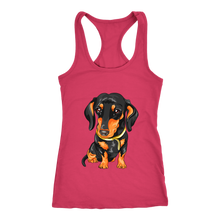 Load image into Gallery viewer, Dachshund Ladies Racerback Tank Multi Colors Free Shipping