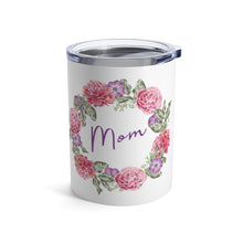 Load image into Gallery viewer, MOM Pink and Purple Floral Insulated Tumbler 10oz Gift Mother Mama Shipping Included