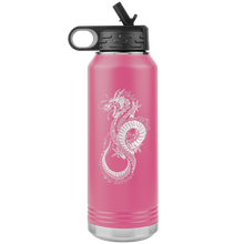 Load image into Gallery viewer, Chinese Art Dragon, 32oz Insulated Water Bottle, Multi Colors, Laser Etched, Shipping Included