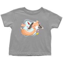Load image into Gallery viewer, Doxie Hot Dog Cartoon Toddler T-Shirt, Multi Sizes, Multi Colors, Free Shipping