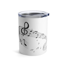 Load image into Gallery viewer, MUSIC GO ROUND Score Notes Insulated Tumbler 10oz MusIcian Gift Shipping Included