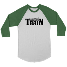 Load image into Gallery viewer, Let's Roll - Train, 3/4 Raglan Sleeve Unisex Shirt, Multiple Colors, Shipping Included