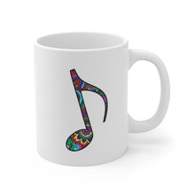 Load image into Gallery viewer, Zentangle Colorful Quarter Note Mug 11oz/15oz Singer Musician Gift Unisex Shipping Included