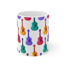 Load image into Gallery viewer, Brightly Colored Acoustic Guitars Mug 11oz/15oz Musician Gift Unisex Shipping Included