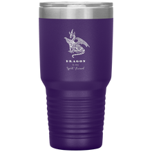 Load image into Gallery viewer, Dragon is My Spirit Animal, 30oz Insulated Travel Tumbler, Laser Etched, Multi Colors, Shipping Included