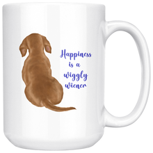 Load image into Gallery viewer, Doxie Happiness Mug, Red - 11 & 15 oz - FREE SHIPPING