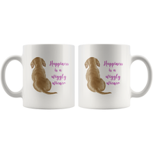 Load image into Gallery viewer, Doxie Happiness Mug, Blonde - 11 & 15 oz - FREE SHIPPING