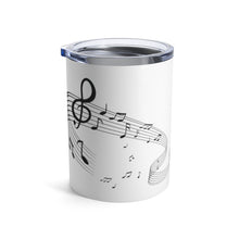 Load image into Gallery viewer, MUSIC GO ROUND Score Notes Insulated Tumbler 10oz MusIcian Gift Shipping Included