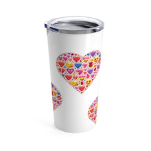 Load image into Gallery viewer, Tumbler HEART EMOTICON Hearts Pattern Insulated 20 oz Coffee Lover   Unisex Shipping Included