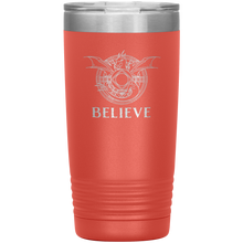 Load image into Gallery viewer, Dragon - BELIEVE, 20 oz Insulated Travel Tumbler, Laser Etched, Multi Colors, Shipping Included