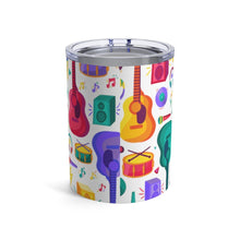 Load image into Gallery viewer, Brightly Colored Music Instruments Equipment Insulated Tumbler 10oz Unisex Gift Musician Shipping Included