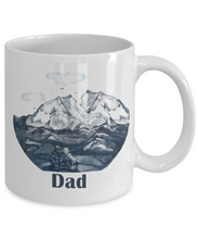 Load image into Gallery viewer, DAD Mountain Sketch Family Mug 11oz/15oz Shipping Included