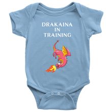 Load image into Gallery viewer, Dragon Drakaina in Training Baby Bodysuit Creeper Romper One-Piece, Shipping Included
