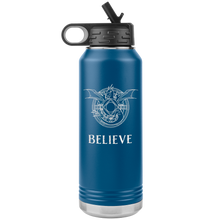 Load image into Gallery viewer, Dragon "Believe" 32oz Insulated Water Bottle, Laser Etched, Multi Colors, Shipping Included