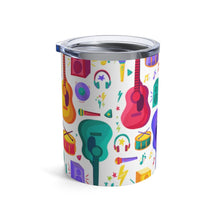 Load image into Gallery viewer, Brightly Colored Music Instruments Equipment Insulated Tumbler 10oz Unisex Gift Musician Shipping Included