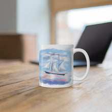 Load image into Gallery viewer, Multi Masted Sailboat Ceramic Mug 11/15 oz, Perfect for Sailor, Boater, Yachtsman - Shipping Included