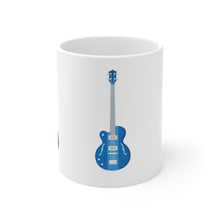 Load image into Gallery viewer, Blue Electric Bass Guitar X3 Mug 11oz/15oz Musician Gift Unisex Shipping Included