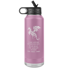Load image into Gallery viewer, Dragon - I've Flamed You 3 Times, 32oz Insulated Water Bottle, Multi Colors, Shipping Included