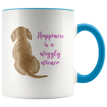 Load image into Gallery viewer, Cream Blonde Doxie Happiness Funny Accent Mug, Multiple Colors - Free Shipping