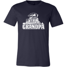 Load image into Gallery viewer, Grandpa Train Lover Mens T-Shirt, Multiple Colors, Extended Sizes, Shipping Included