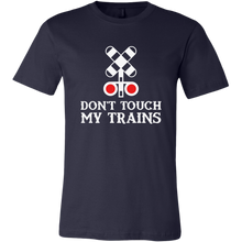 Load image into Gallery viewer, Don't Touch My Trains Mens Unisex T-Shirt, Multiple Colors, Extended Sizes, Shipping Included