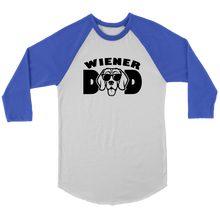 Load image into Gallery viewer, Wiener Dad 3/4 Raglan Sleeve Unisex Shirt, Multiple Colors - Free Shipping