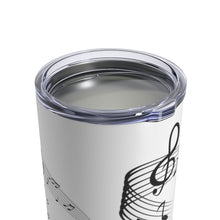 Load image into Gallery viewer, MUSIC GO ROUND Score Notes Insulated Tumbler 10oz MusIcian Gift Shipping Included