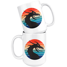 Load image into Gallery viewer, Retro Dragon Head Profile, 11oz & 15oz Mug Options, Free Shipping