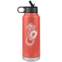Load image into Gallery viewer, Chinese Art Dragon, 32oz Insulated Water Bottle, Multi Colors, Laser Etched, Shipping Included