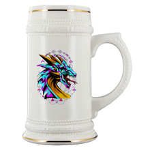 Load image into Gallery viewer, Beer Stein 22oz Ceramic, Multiple Dragon Graphics, Free Shipping