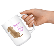 Load image into Gallery viewer, Doxie Happiness Mug, Blonde - 11 & 15 oz - FREE SHIPPING