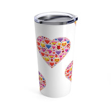 Load image into Gallery viewer, Tumbler HEART EMOTICON Hearts Pattern Insulated 20 oz Coffee Lover   Unisex Shipping Included